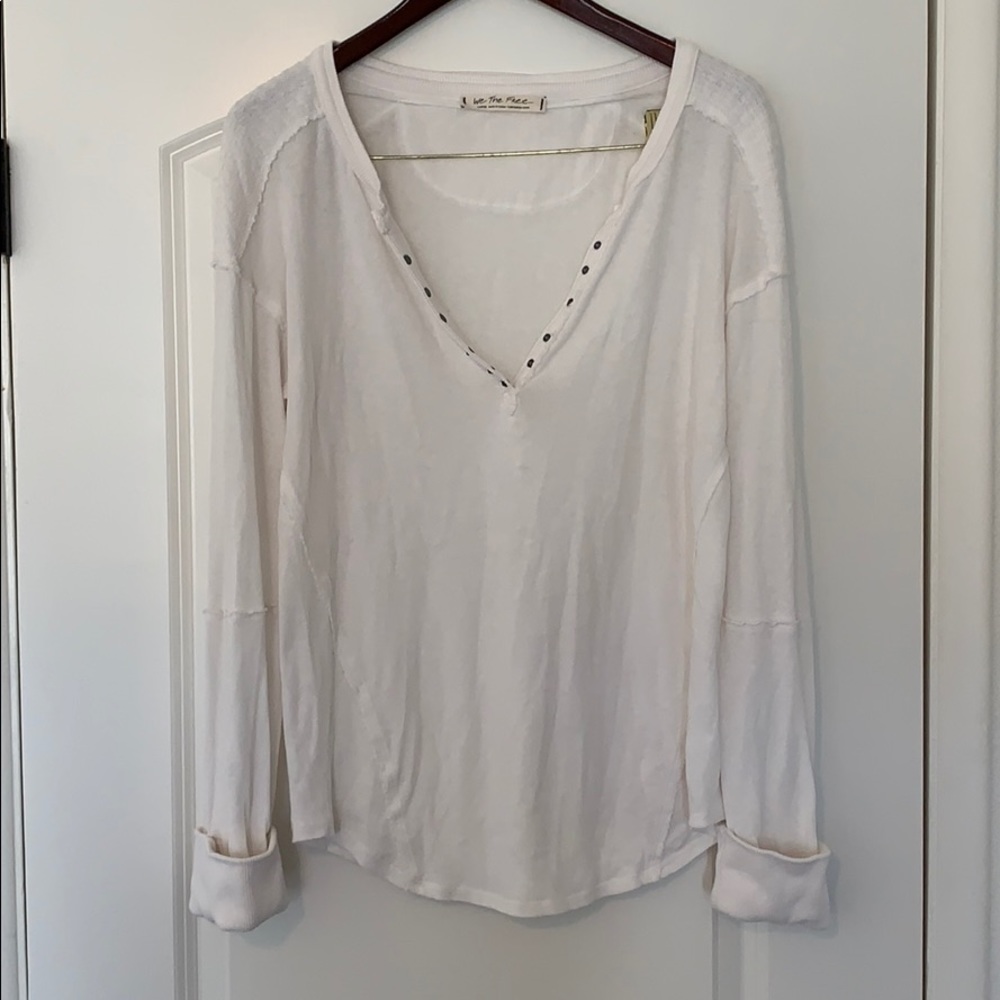 Free People white long sleeve Size L